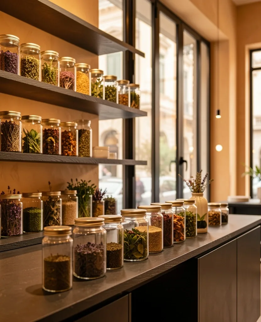 Laboratorio erboristico moderno a Milano