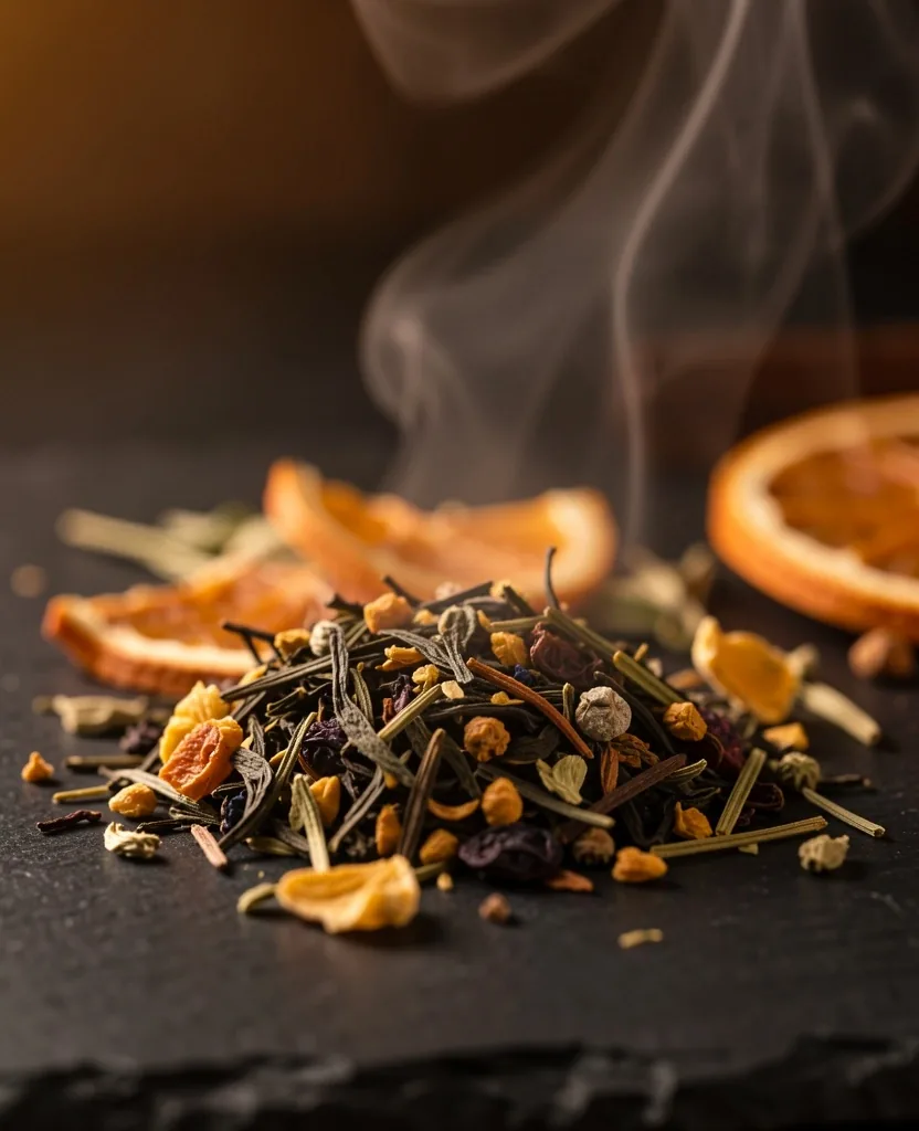 Miscela di tè botanico Good fit su superficie scura
