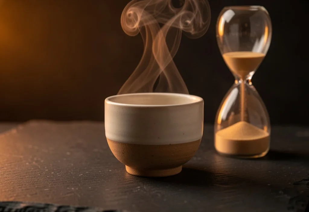Tazza di tè in infusione con timer